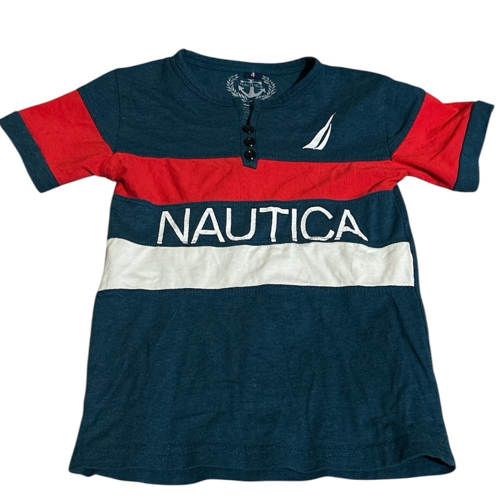 Nautica Kids Navy and Red T-Shirt